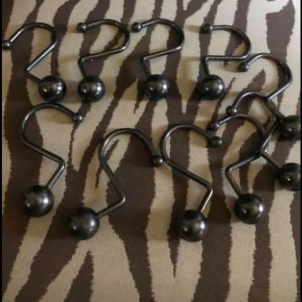 Pewter Shower Curtain Hooks